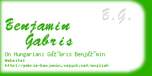 benjamin gabris business card